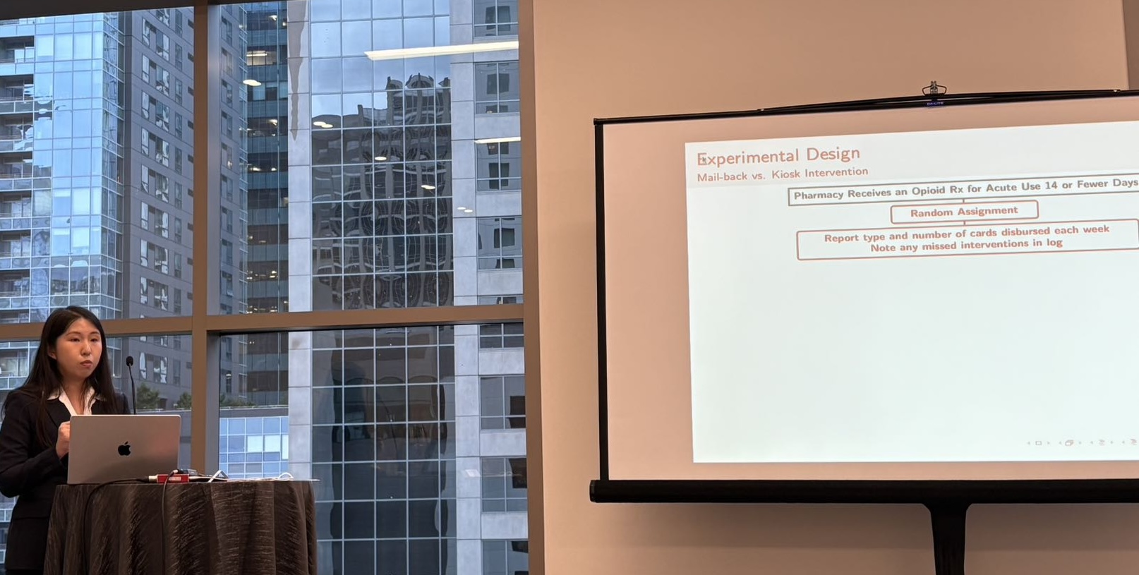 Peiran Cheng presenting at APPAM 2025